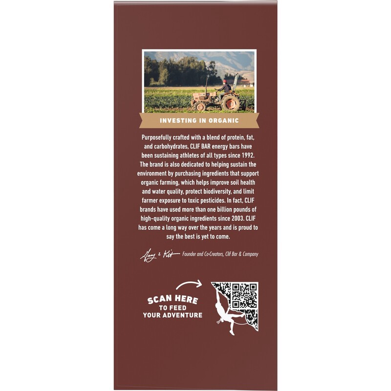 slide 5 of 5, CLIF BAR - Chocolate Brownie Flavor - Made with Organic Oats - Energy Bars - Non-GMO - Plant Based Protein Bars (10 Pack), 10 ct