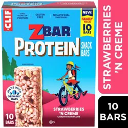 Zbar Protein Strawberries 'N Creme Crispy Snack Bars, 10 ct