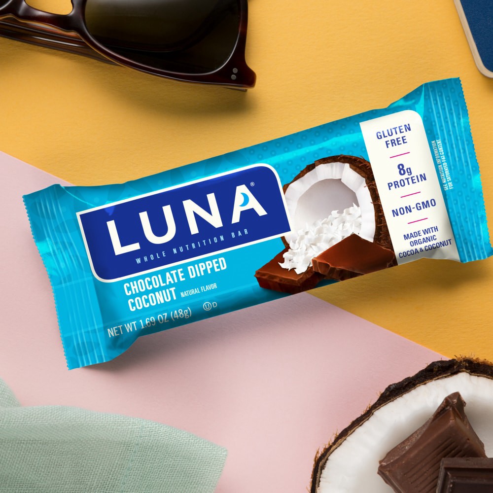 slide 2 of 6, Luna Chocolate Dipped Coconut Nutrition Bar - 1.69 oz, 1.69 oz