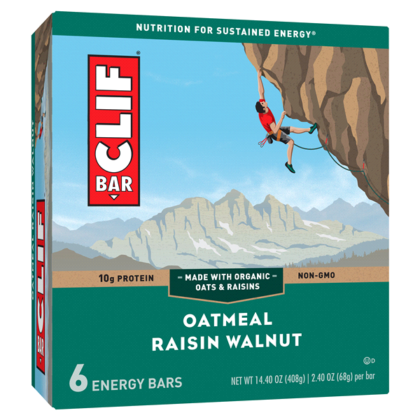 slide 1 of 1, Clif Bar Oatmeal Raisin Walnut, 6 ct; 14.4 oz