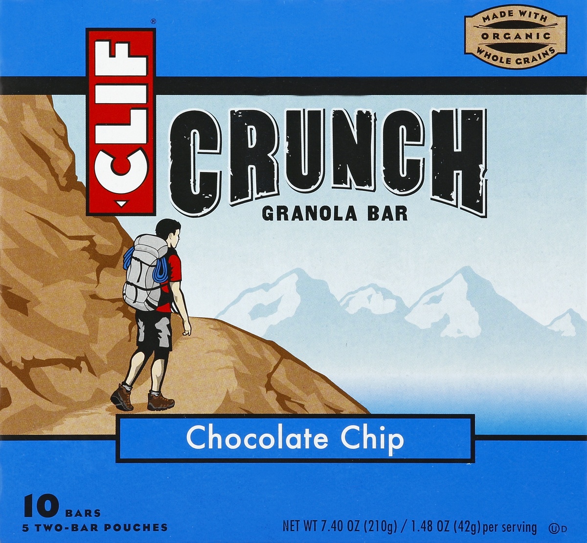 slide 5 of 6, CLIF Crunch Chocolate Chip Granola Bars, 5 ct