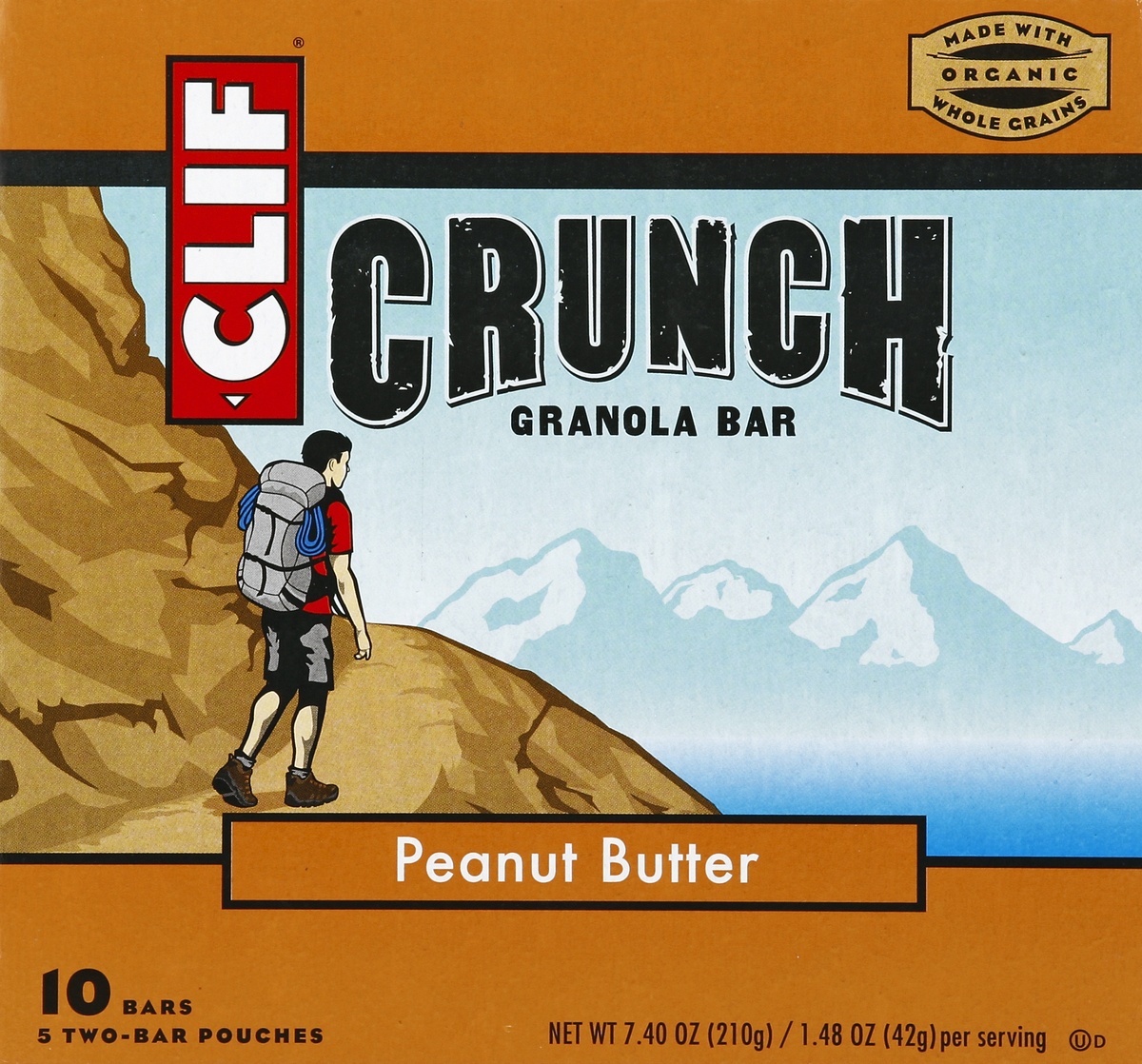 slide 4 of 6, CLIF Crunch Peanut Butter Granola Bar, 5 ct; 1.48 oz