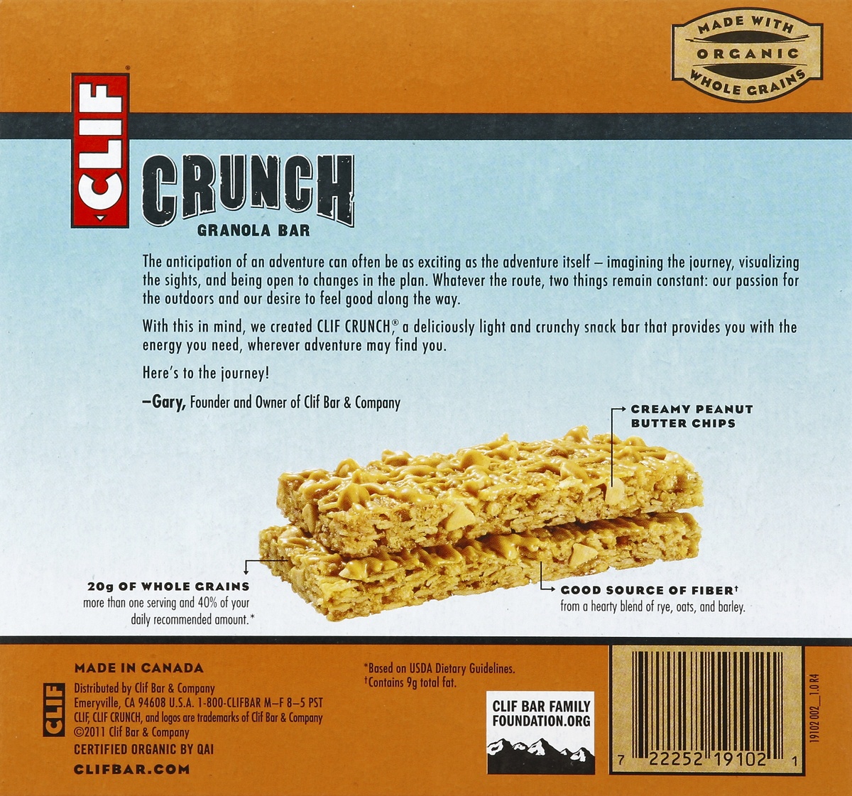 slide 6 of 6, CLIF Crunch Peanut Butter Granola Bar, 5 ct; 1.48 oz