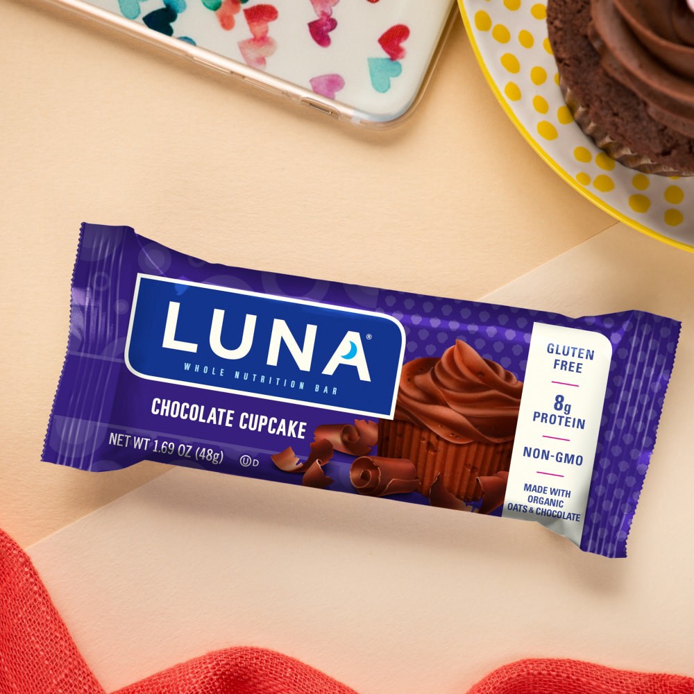 slide 3 of 6, Luna Chocolate Cupcake Whole Nutrition Bars, 15 ct; 1.69 oz
