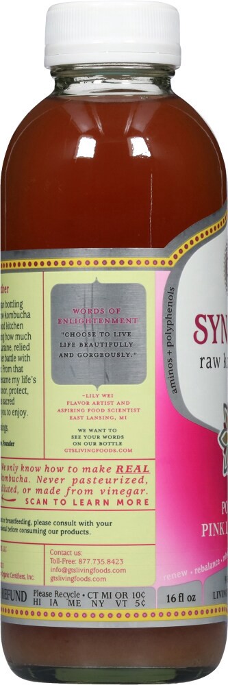 slide 3 of 5, GT's Raw Pomelo Pink Lemonade Kombucha 16 fl oz, 16 fl oz