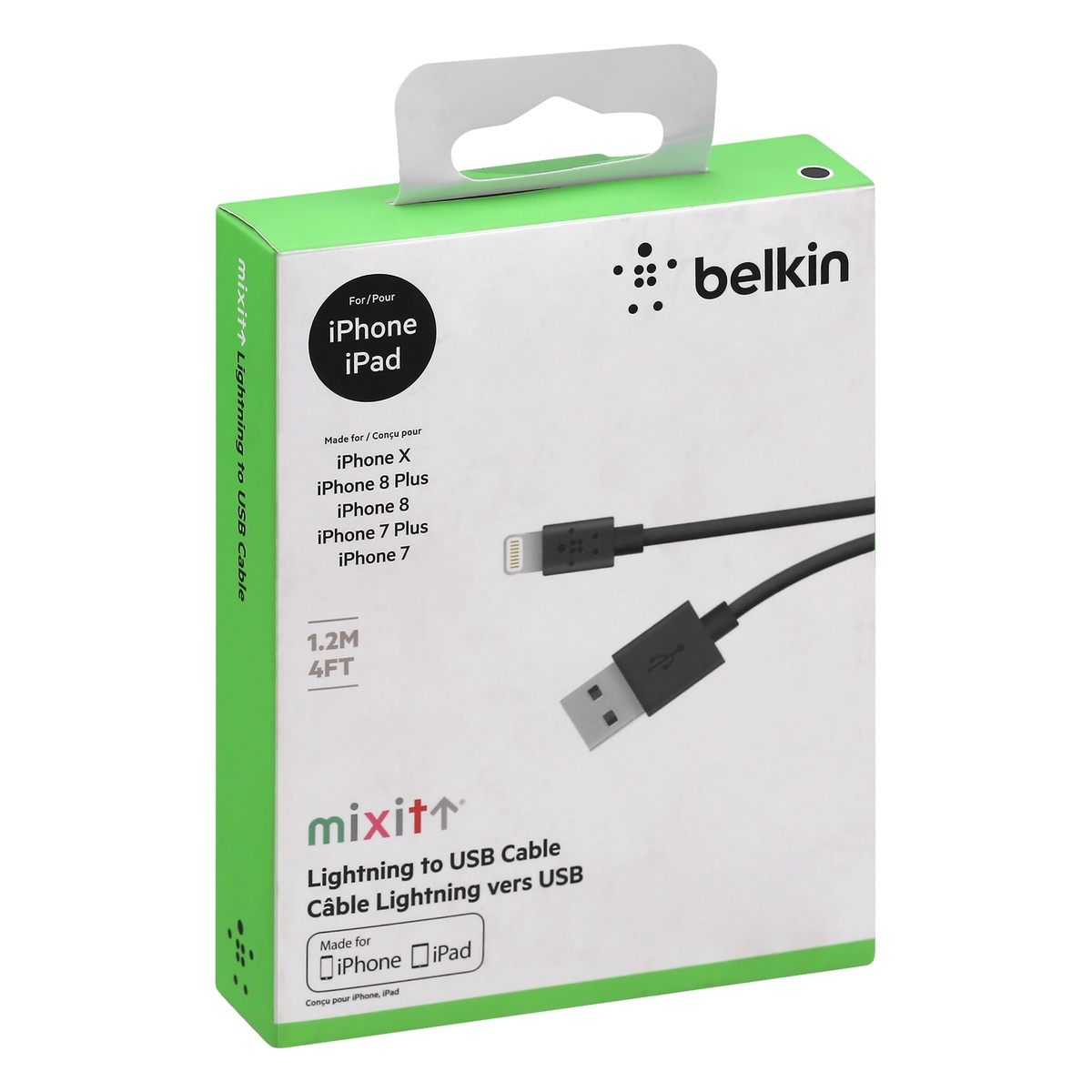 slide 2 of 8, Belkin Mixit Lightning-To-Usb Chargesync Cable For Apple Iphone 5 - 4 Foot - Black, 1 ct