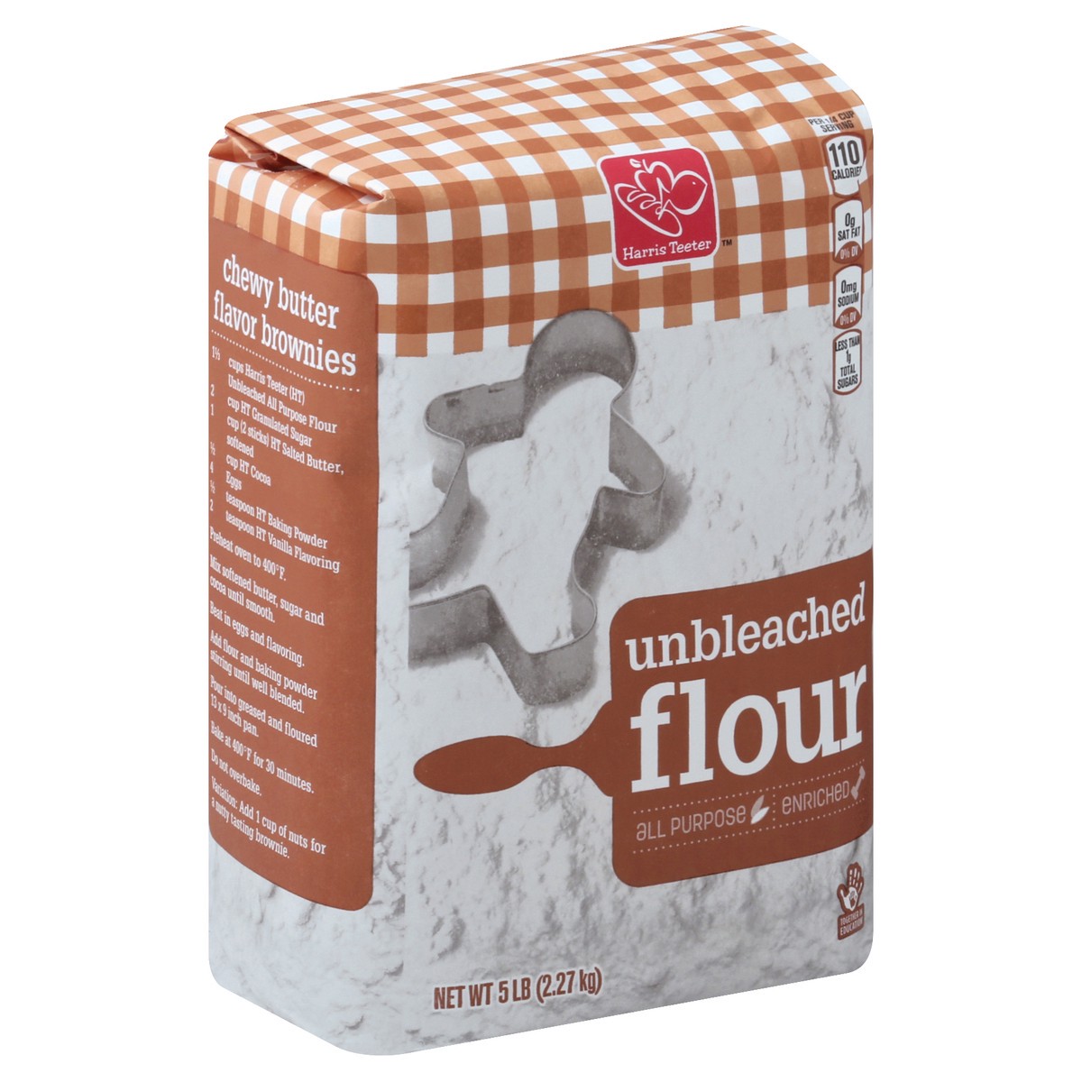 slide 5 of 6, Harris Teeter Unbleached Flour, 5 lb