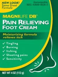 MagniLife DB® Pain Relieving Foot Cream, 4 oz