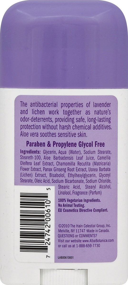 slide 6 of 6, Alba Botanica Clear Enzyme Lavender Deodorant Stick With Baking Soda & Lichen, 2 oz