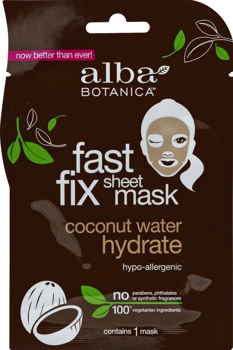 slide 2 of 2, Alba Botanica Hydrate Fast Fix Mask Coconut Water, 1 ct