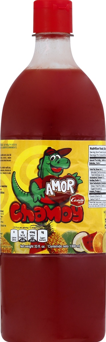 slide 3 of 4, Amor Chamoy Hot Sauce, 33 oz