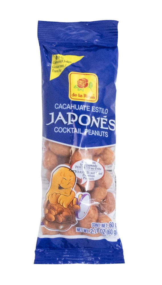 slide 1 of 1, De La Rosa Cacahuate Estilo Japones Cocktail Peanuts, 2.11 oz