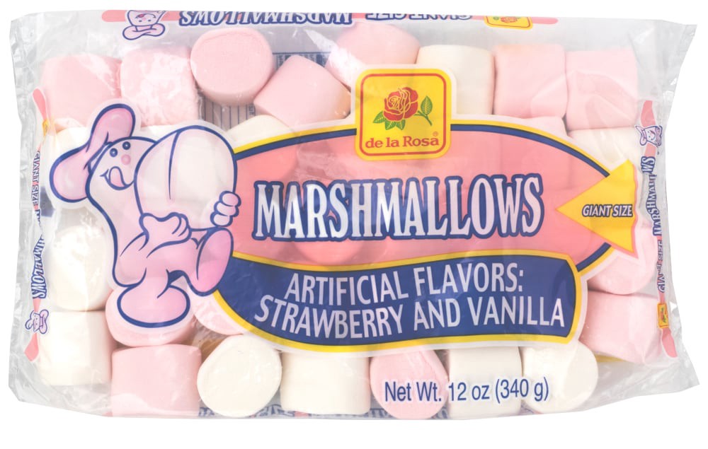 slide 2 of 2, De la Rosa Strawberry and Vanilla Marshmallows 12 oz, 12 oz