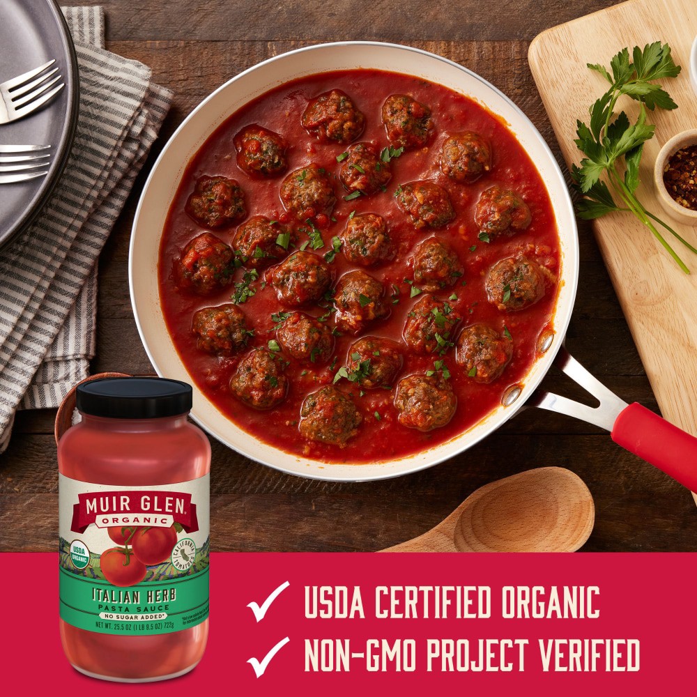 slide 4 of 4, Muir Glen Italian Herb Pasta Sauce, No Sugar Added, 23.5 oz., 23.50 oz