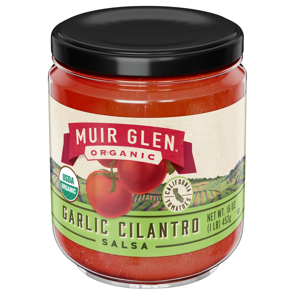 slide 8 of 10, Muir Glen Garlic Cilantro Salsa, 16 ounces, 16 oz