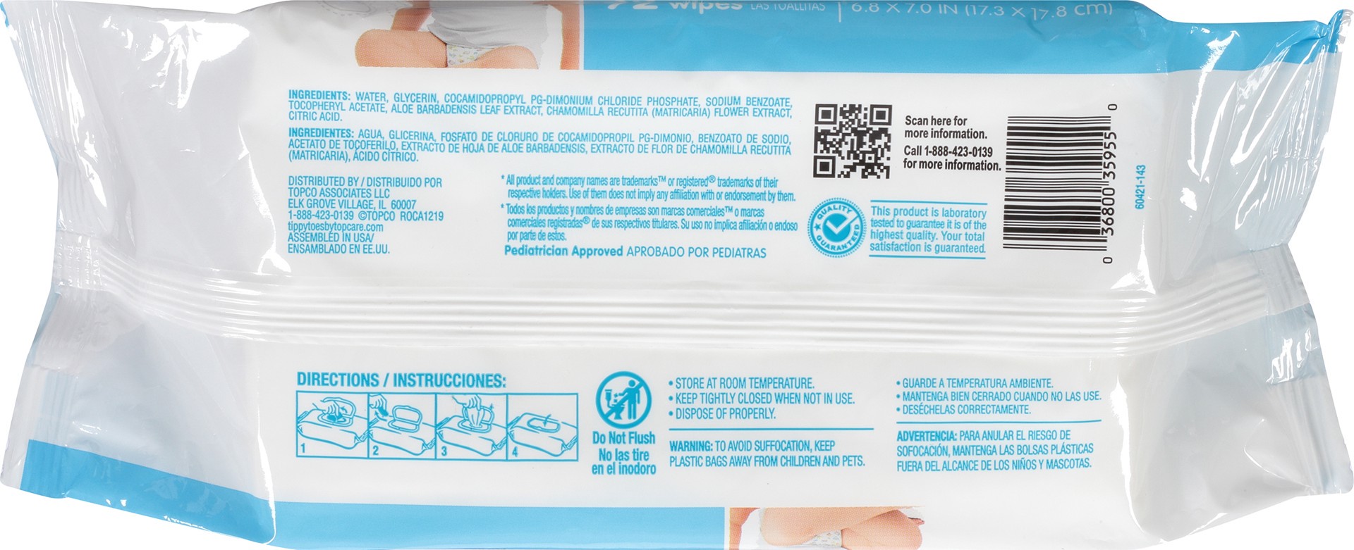 slide 4 of 6, Tippy Toes Soft & Strong Fragrance Free Wipes 72 Each, 72 ct