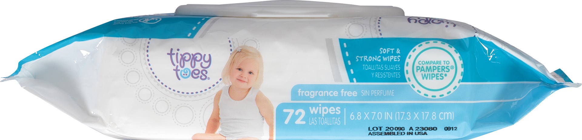 slide 2 of 6, Tippy Toes Soft & Strong Fragrance Free Wipes 72 Each, 72 ct