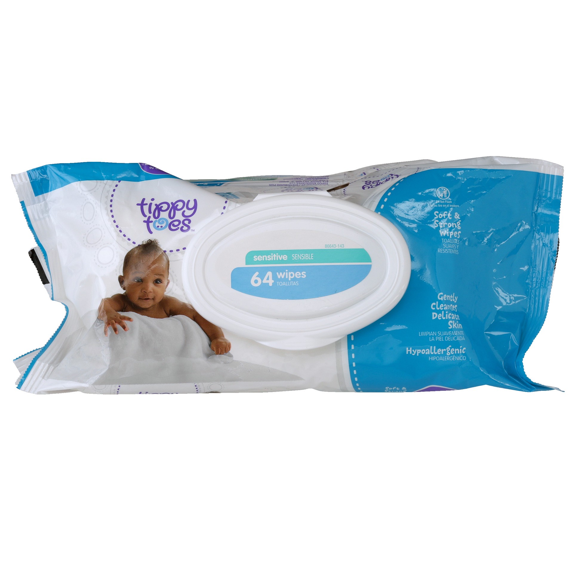 slide 2 of 6, Tippy Toes Tippy Bby Wipe Sens 3Pk, 3 ct