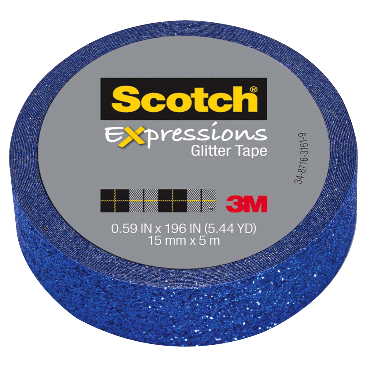 slide 1 of 3, Scotch Expressions Glitter 59 in X 196 In Dark Blue Glitter, 59 in