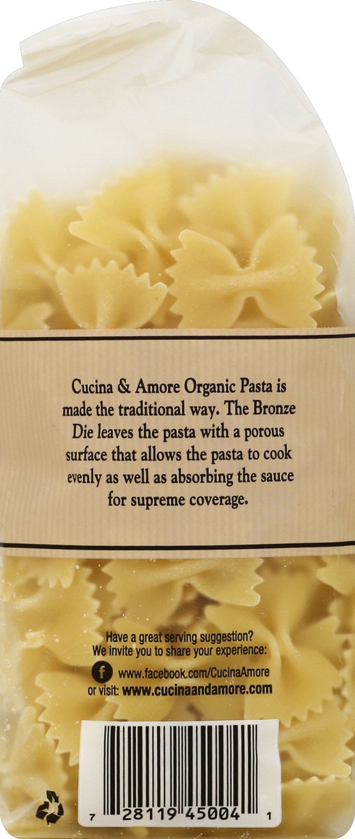 slide 3 of 5, Cucina & Amore Organic Pasta - Farfalle, 16 oz