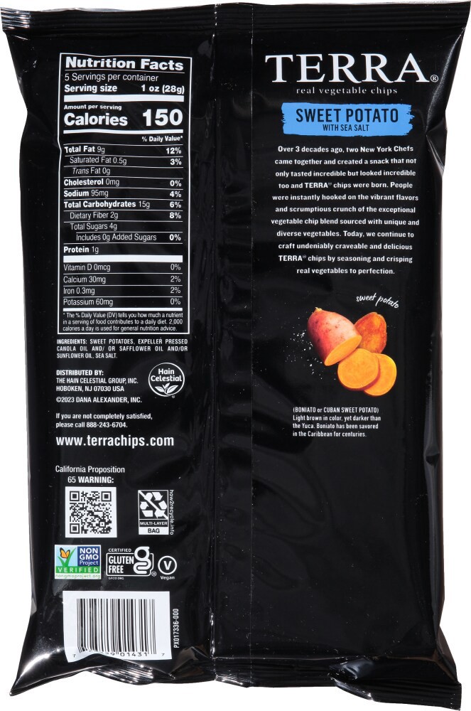 slide 2 of 2, Terra Sweet Potato Real Vegetable Chips 6 oz. Bag, 5 oz