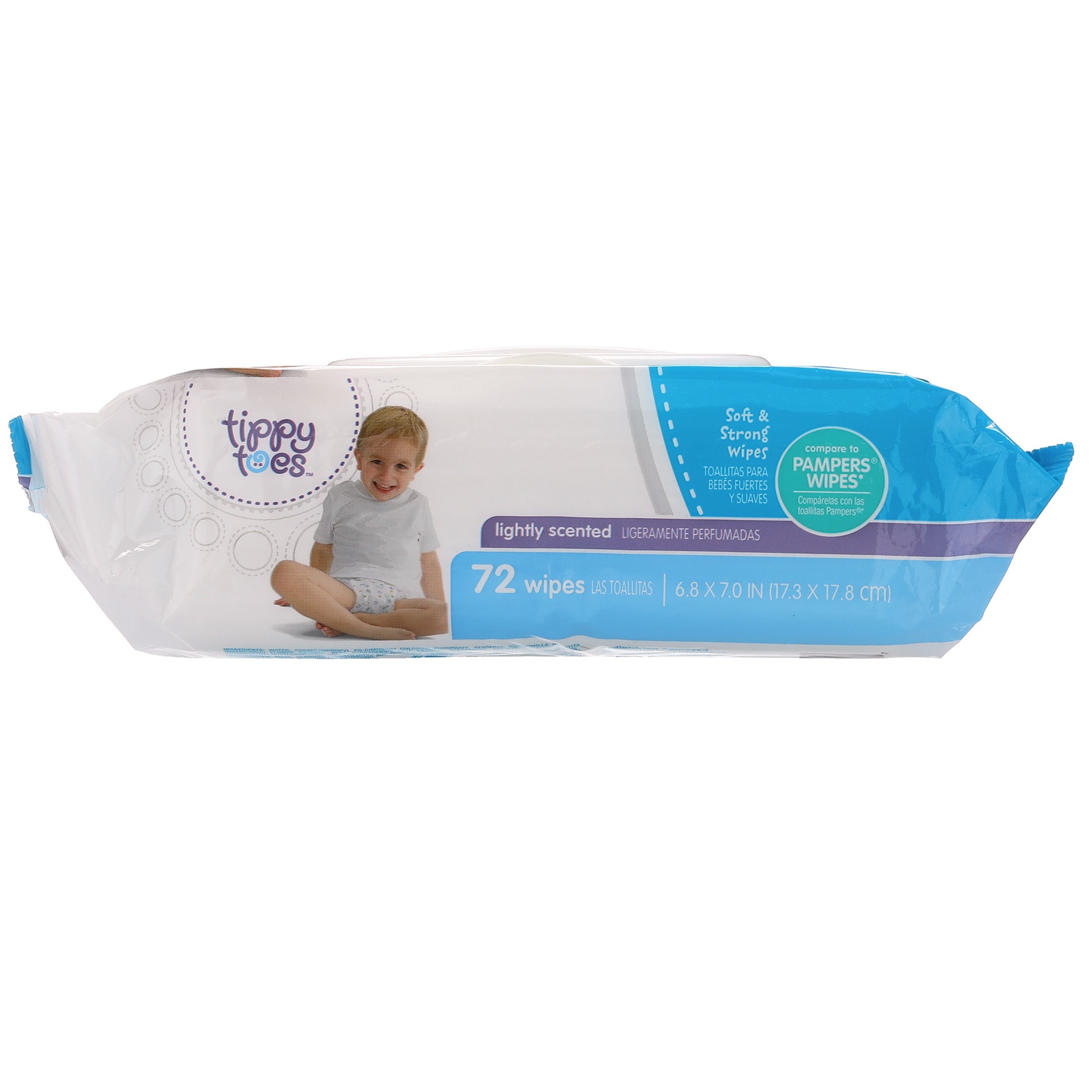 slide 6 of 6, Tippy Toes Soft & Strong Lightly Scented Wipes 72 ea, 72 ct