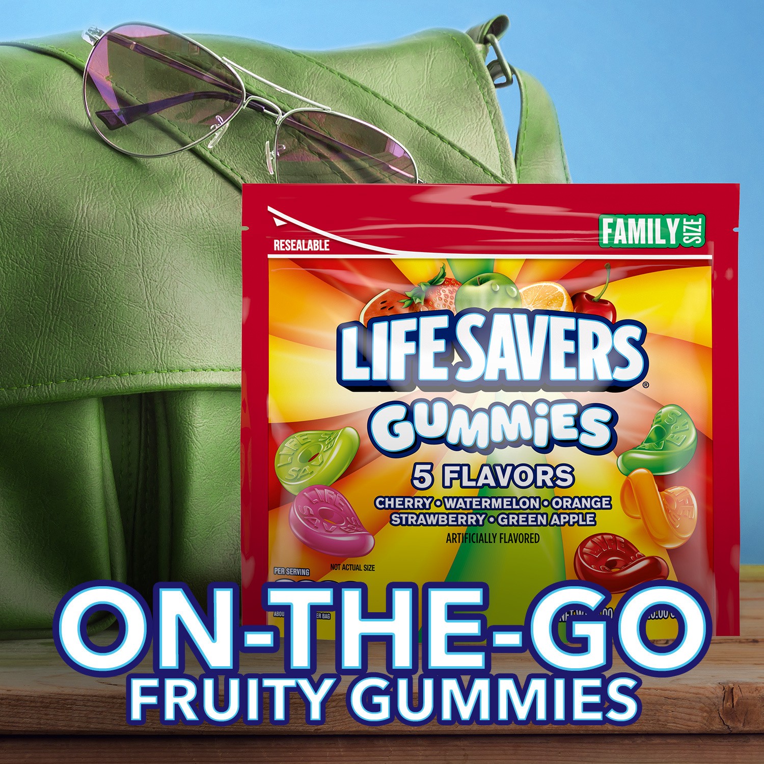 slide 5 of 8, LIFE SAVERS Gummy Candy, 5 Flavors, Family Size, 26 oz Bag, 26 oz