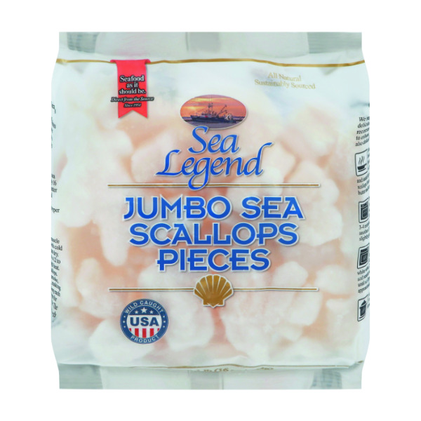 slide 1 of 1, Lunds Fisheries Lund's Fisheries Jumbo Sea Scallops Pieces, 1 lb