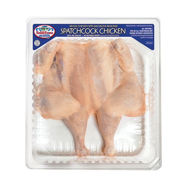 slide 1 of 1, Bell & Evans Spatchcock Chicken, per lb