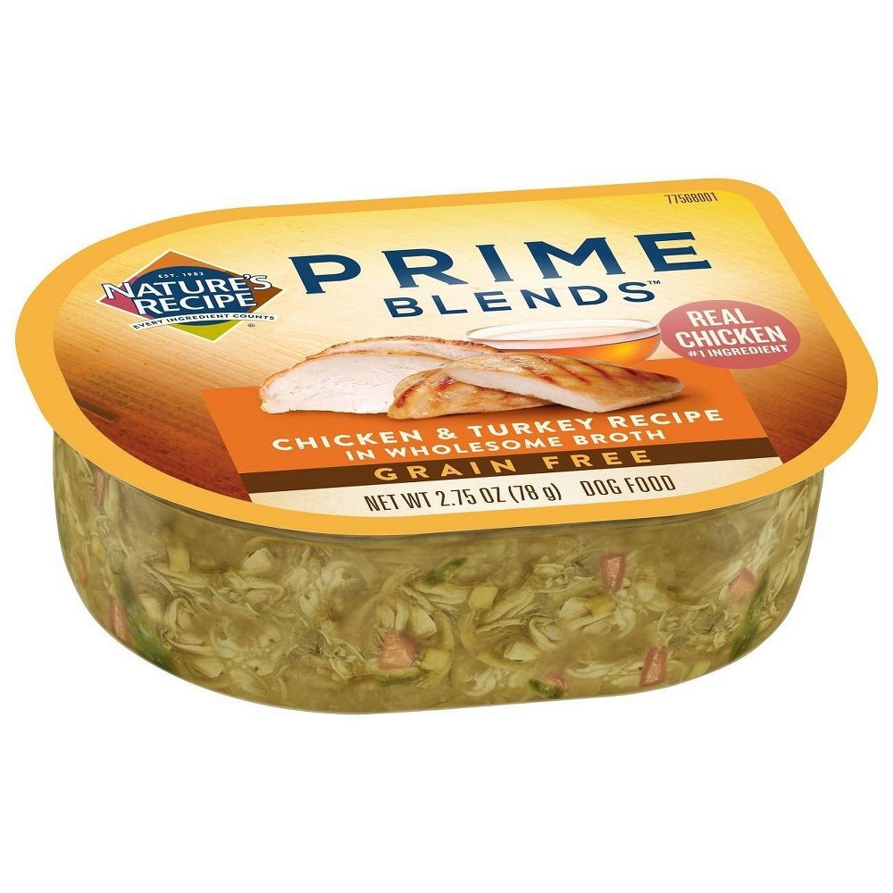 slide 4 of 6, Nature's Recipe Nature''s Recipe Grain Free Chicken & Turkey Recipe in Savory Broth Wet Dog Food, 2.75 oz. Cup, 2.75 oz