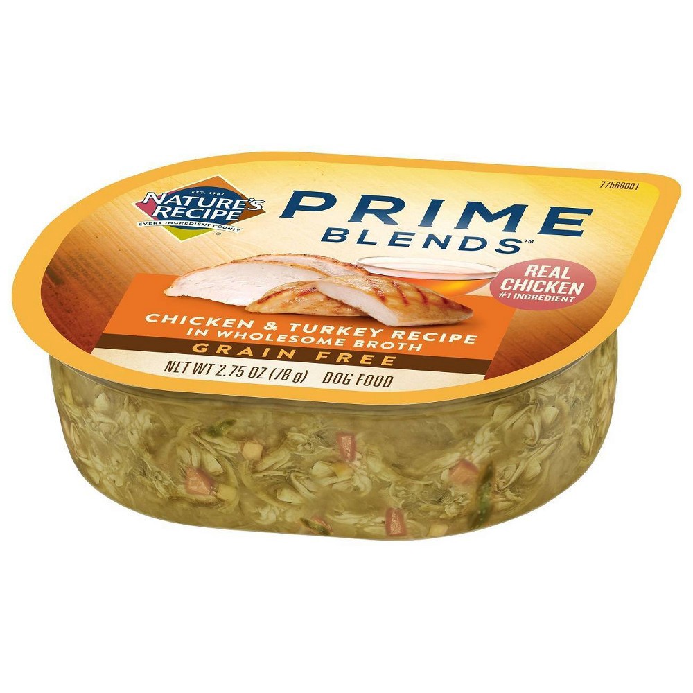 slide 3 of 6, Nature's Recipe Nature''s Recipe Grain Free Chicken & Turkey Recipe in Savory Broth Wet Dog Food, 2.75 oz. Cup, 2.75 oz