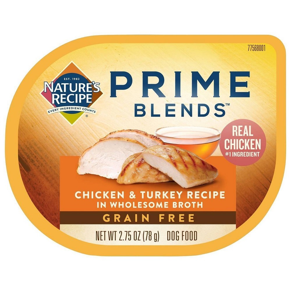 slide 3 of 6, Nature's Recipe Nature''s Recipe Grain Free Chicken & Turkey Recipe in Savory Broth Wet Dog Food, 2.75 oz. Cup, 2.75 oz