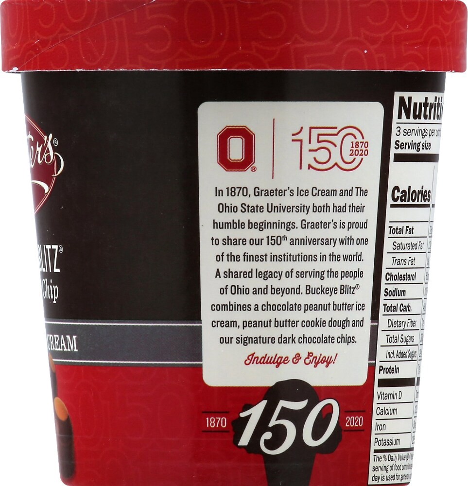 slide 4 of 4, Graeter's French Pot Buckeye Blitz Chocolate Chip Ice Cream 1 pt, 16 fl oz