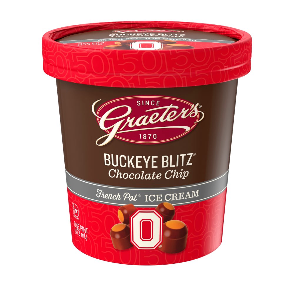 slide 2 of 4, Graeter's French Pot Buckeye Blitz Chocolate Chip Ice Cream 1 pt, 16 fl oz