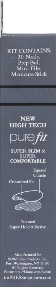 slide 4 of 4, imPRESS KISS imPRESS Premium Short Square Press-On Nails, Glossy Purple, 30 Pieces, 1 ct