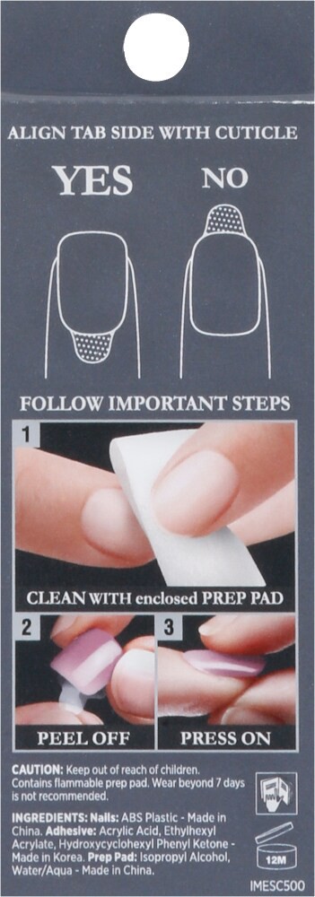 slide 2 of 4, imPRESS KISS imPRESS Premium Short Square Press-On Nails, Glossy Purple, 30 Pieces, 1 ct