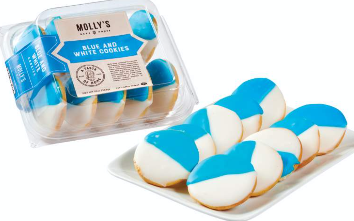 slide 1 of 1, Molly's Bakehouse Blue & White Cookies, 10 Cookies, 10 oz