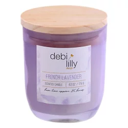 Debi Lilly Design French Lavender Scented Seasonal Candle With Wood Lid 3.5 Inch Tall Single Wick - Each