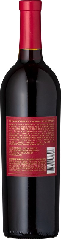 slide 3 of 3, Coppola Zinfandel, California, 750 ml