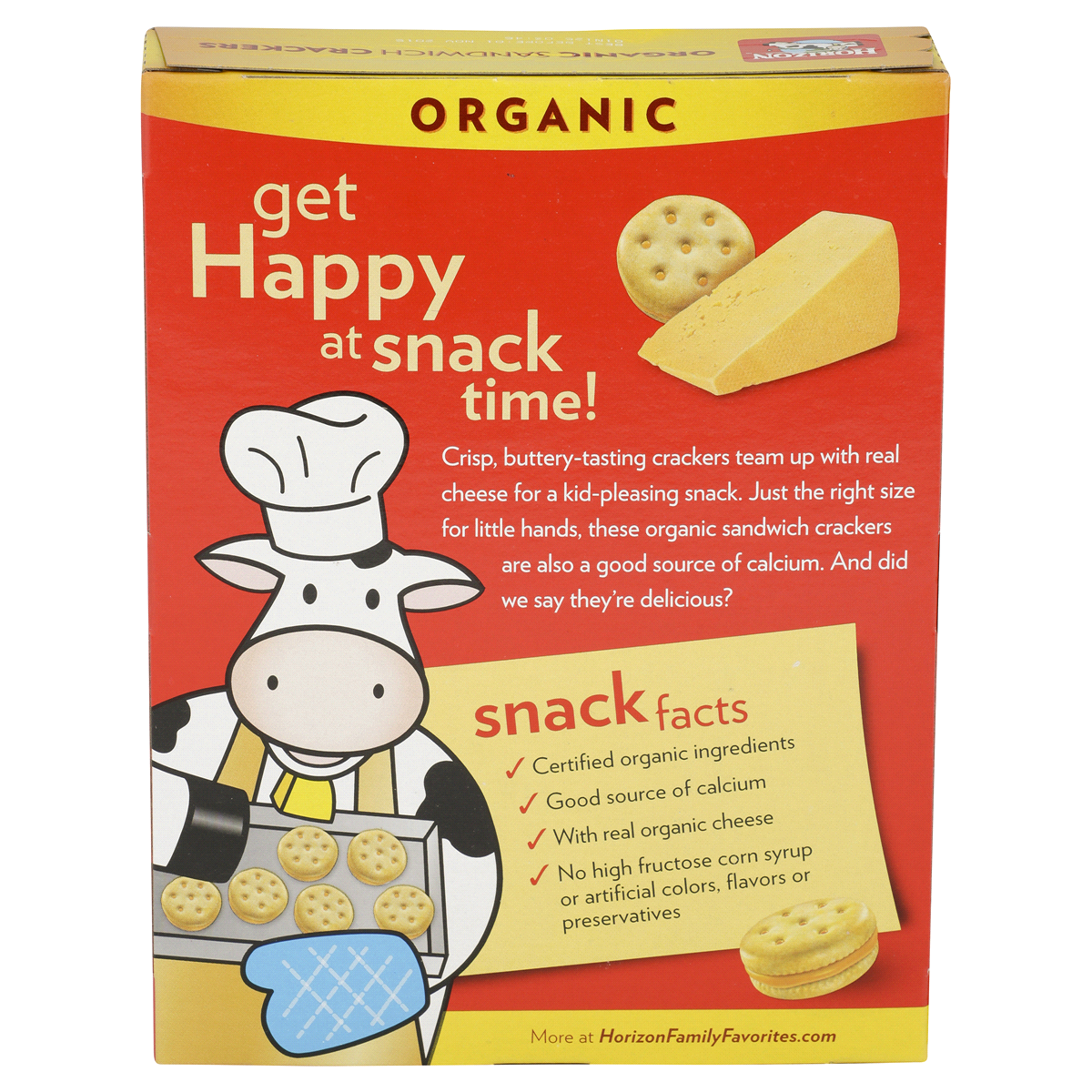 slide 2 of 6, Horizon Organic Cheddar Sandwich Crackers, 7.5 oz