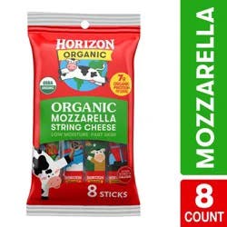 Horizon Organic Mozzarella String Cheese Sticks, 8 oz Pack, 8 Sticks