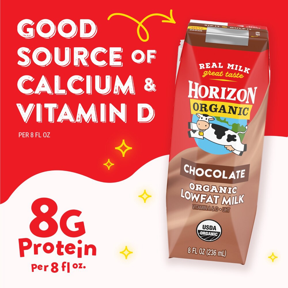 slide 6 of 6, Horizon Organic Reduced Fat Chocolate Milk, 8 oz