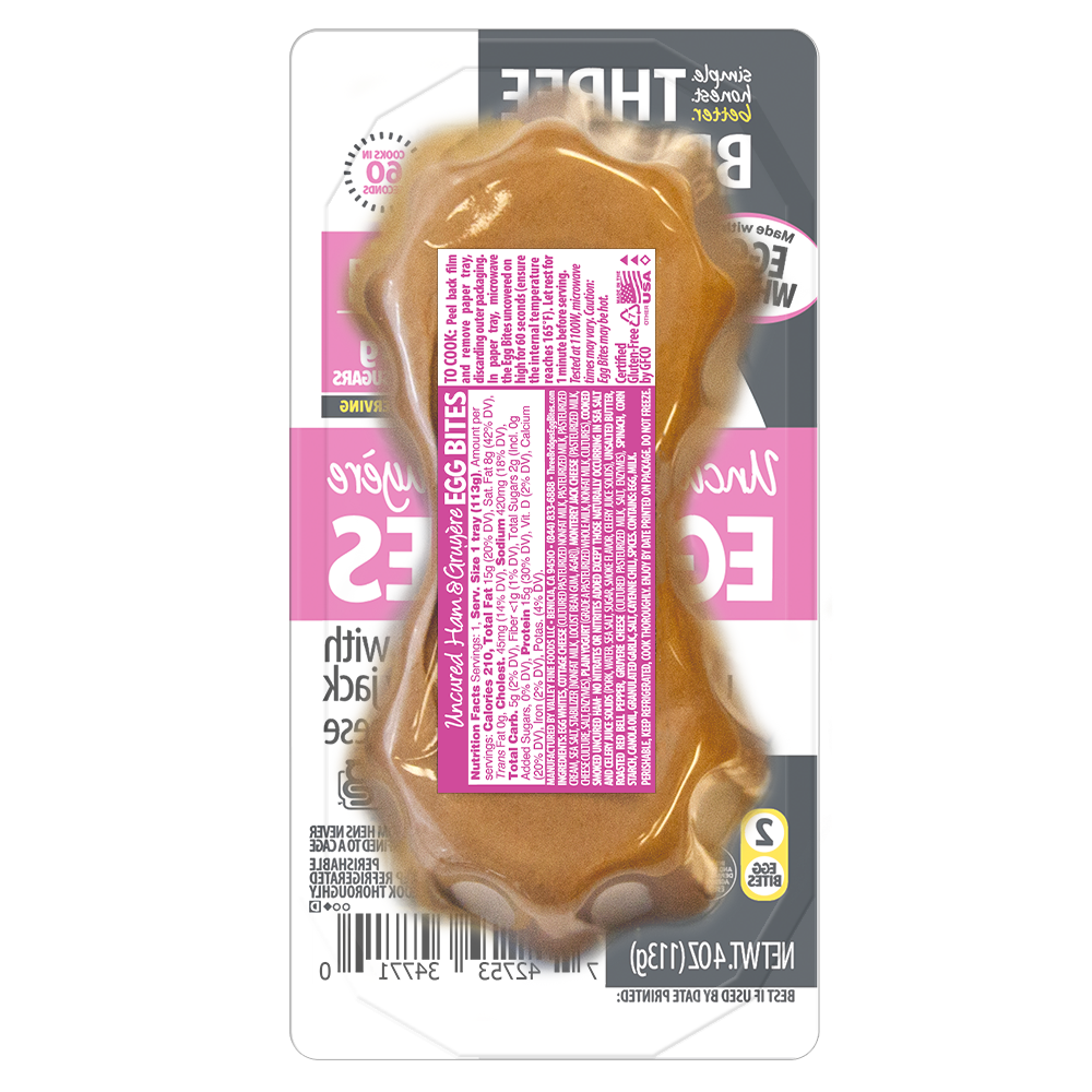 slide 2 of 2, Three Bridges Egg Bites Ham & Gruyere, 4 oz