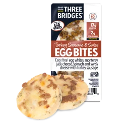 Three Bridges™ Turkey Sausage & Swiss Egg White Bites, 4.6 oz