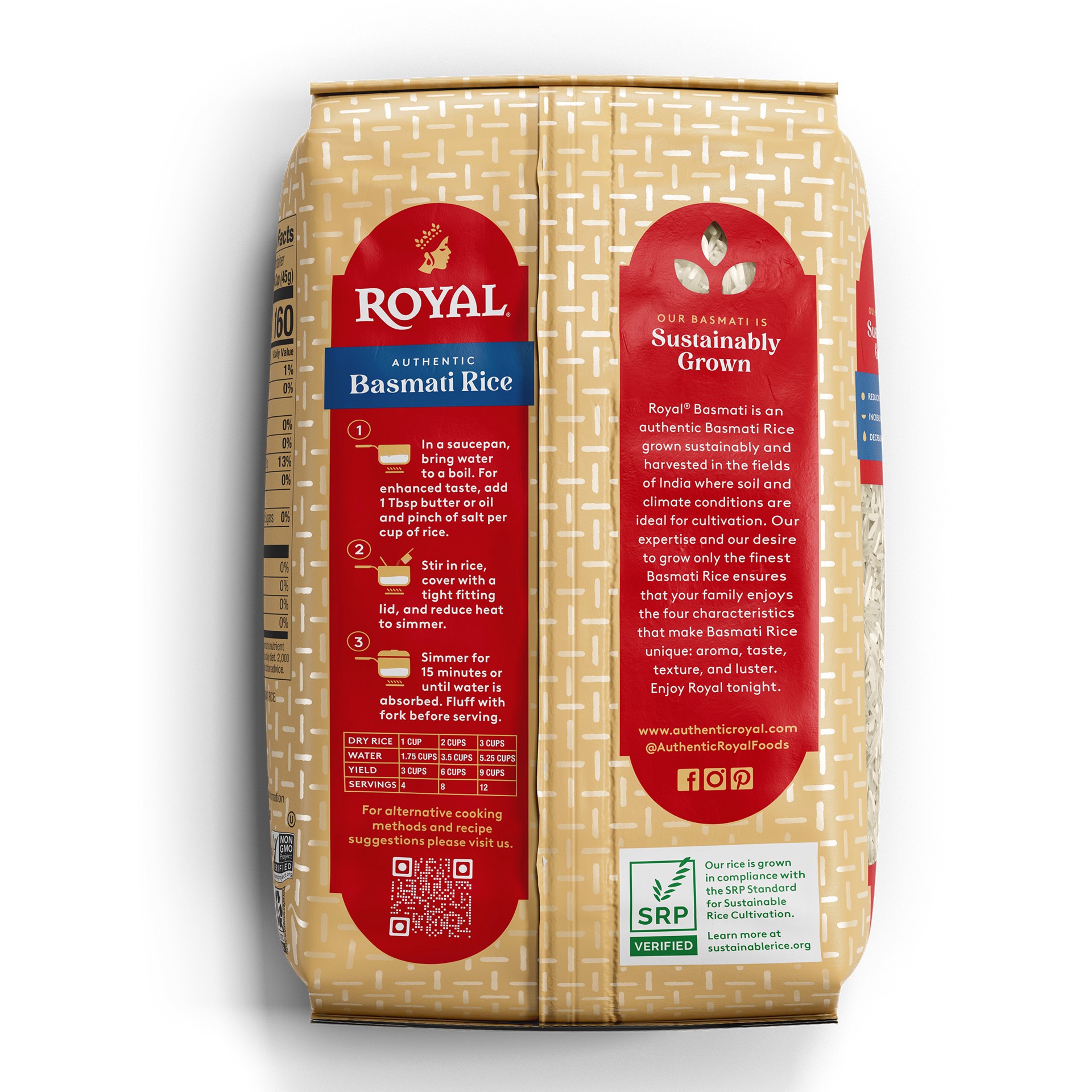 slide 2 of 5, Authentic Royal Naturally Aged Indian White Basmati Rice, Long-Grain, Gluten-Free - 2 lb, 2 lb