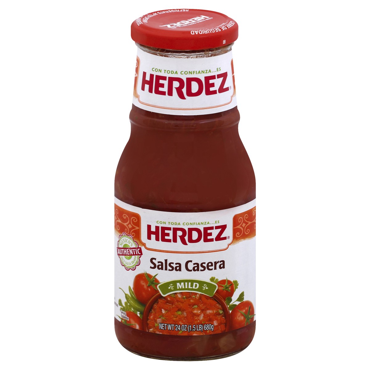 slide 6 of 7, Herdez Salsa Casera Mild, 24 oz