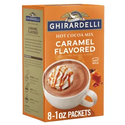 GHIRARDELLI Caramel Flavored Hot Cocoa Mix, 8-1 oz Packets