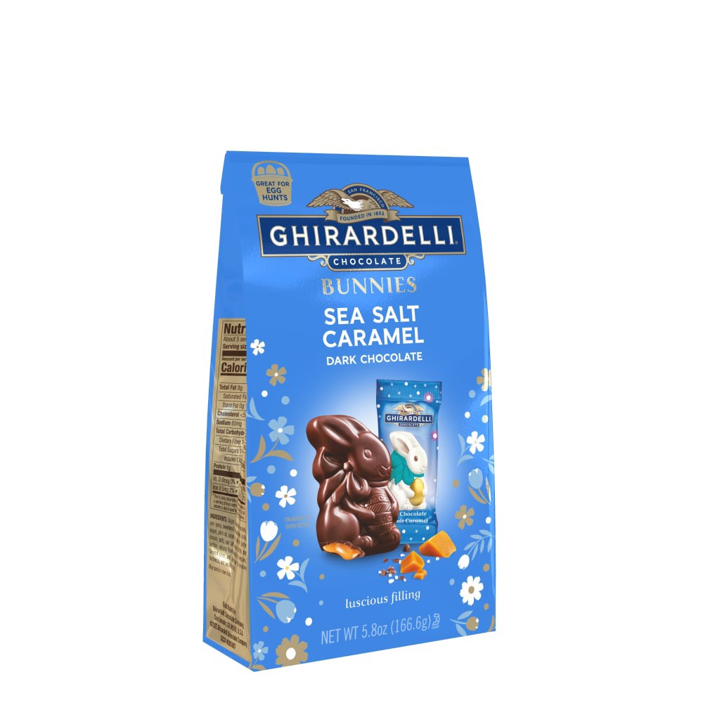 slide 5 of 6, GHIRARDELLI Sea Salt Caramel Dark Chocolate Bunnies, 5.8 oz Bag, 5.8 oz