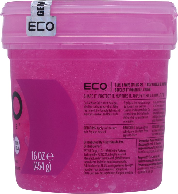 slide 2 of 4, Eco Styler Curl & Wave Firm Hold Styling Gel 16 oz, 16 oz
