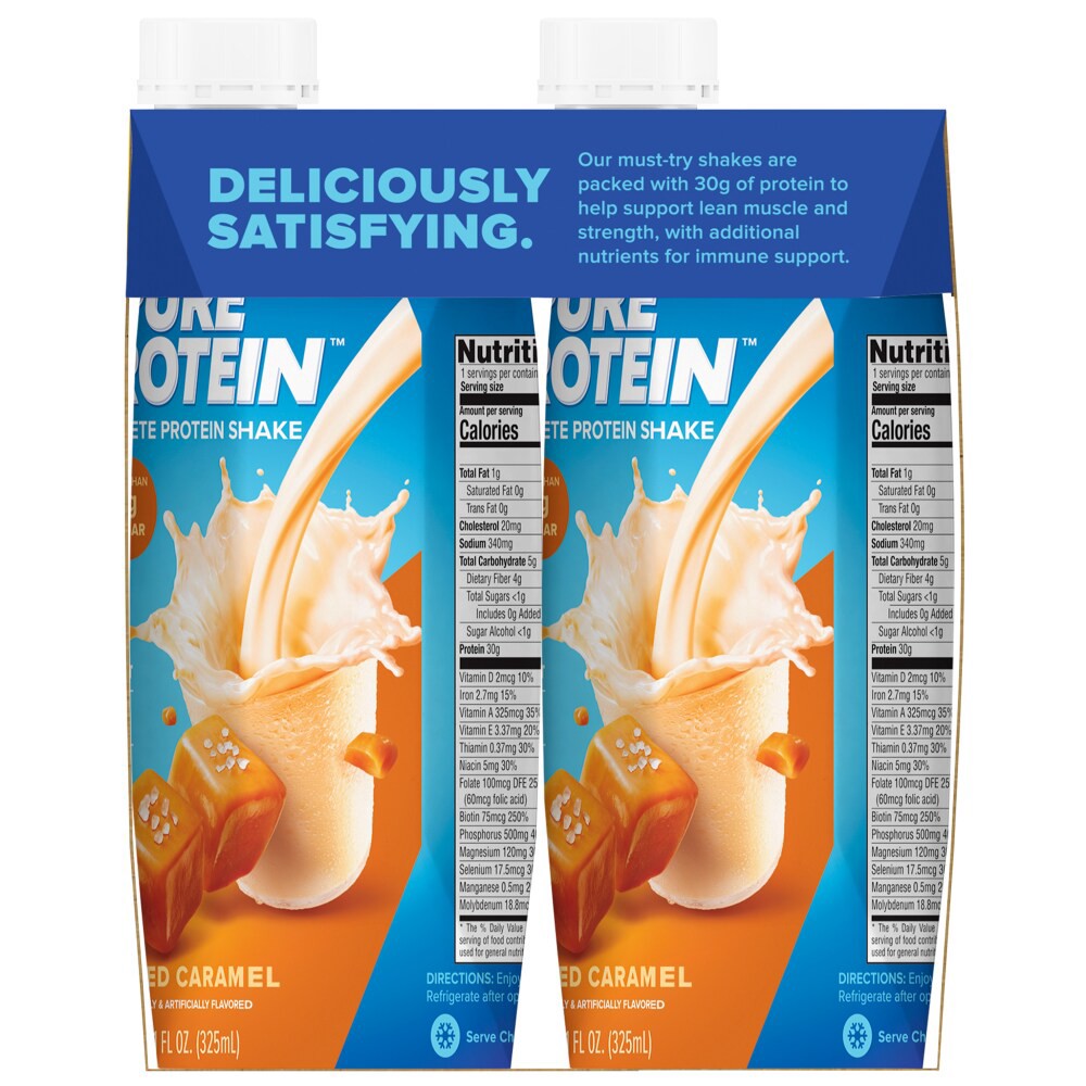 slide 6 of 6, Pure Protein Shake, Salted Caramel Protein, 4 ct